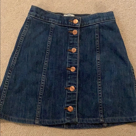J. Crew Dresses & Skirts - J Crew/madewell button denim mini skirt size 23